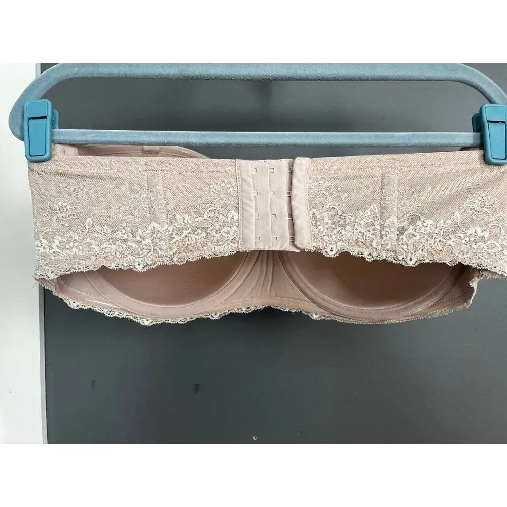 Torrid size 40G nude lace strapless bra